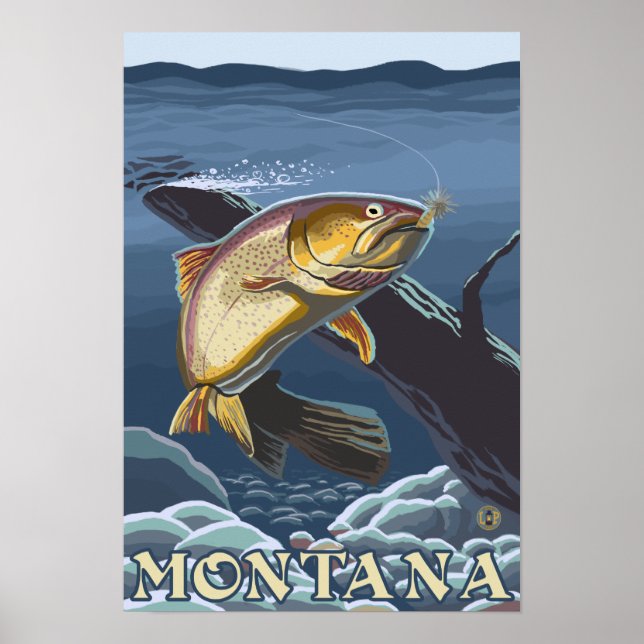 Trut Fishing Kor-Section - Montana Poster (Framsidan)