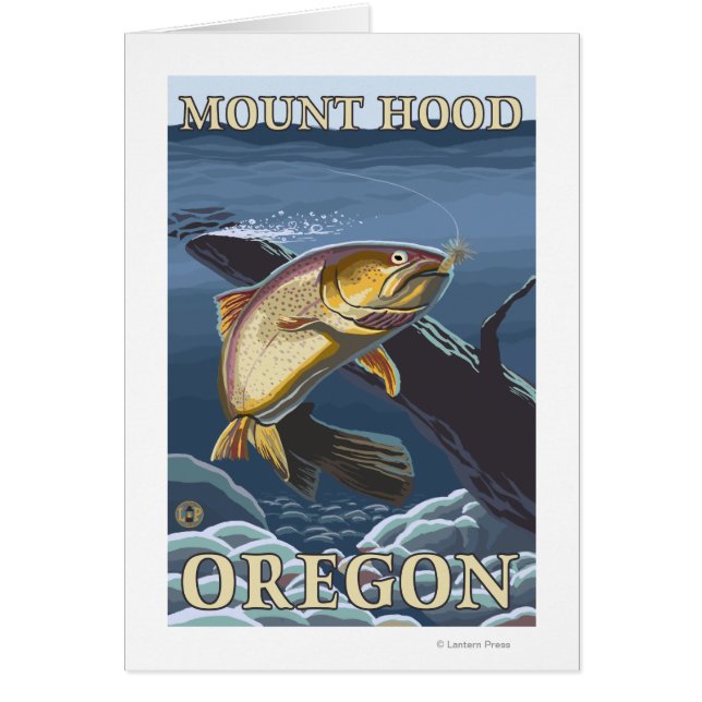 Trut Fishing Kor-Section - Mount Huva Hälsningskort (Framsidan)
