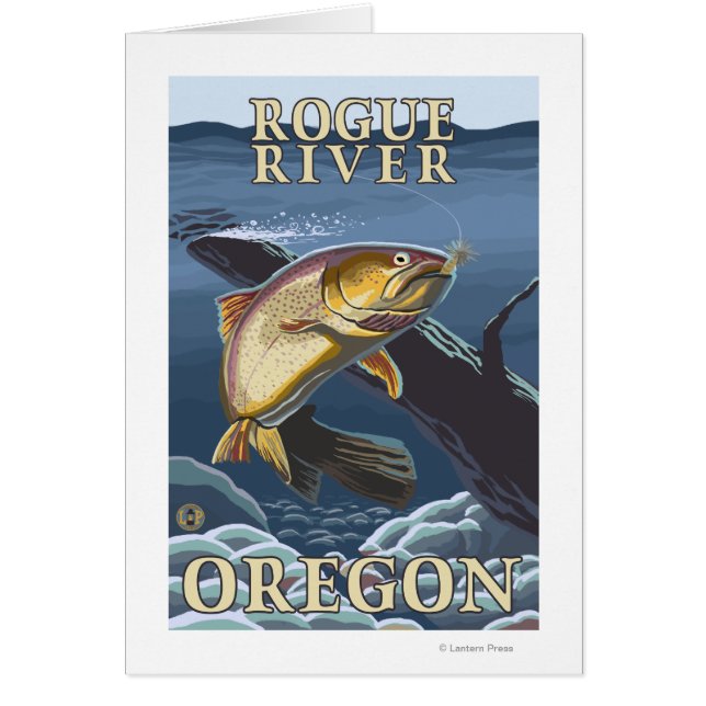 Trut Fishing Kor-Section - Rogue River Hälsningskort (Framsidan)