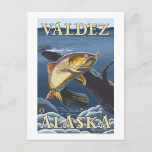 Trut Fishing Kor-Section - Valdez, Alaska Vykort