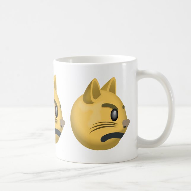 Truta kattansikte Emoji Kaffemugg (Höger)
