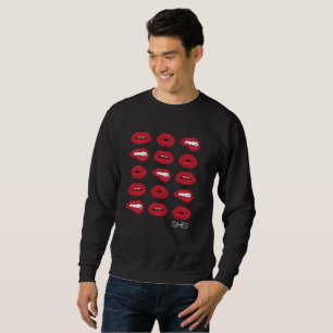 Truta svart Crewneck Långärmad Tröja