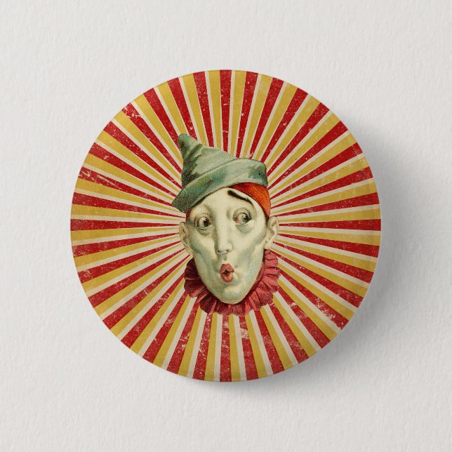 Truta vintagecirkusclownen knapp (Framsida)