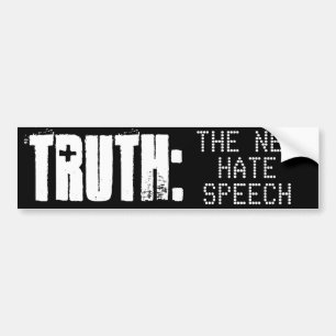 TRUTH är NY HATE TAL - Bumper-etikett Bildekal