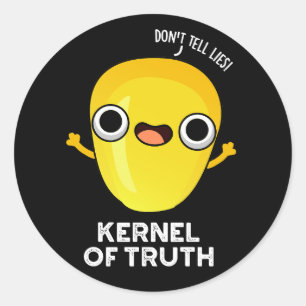 Truth Funny Maj Pun Mörk BG Runt Klistermärke