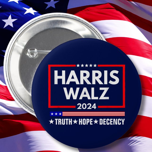 Truth Hope Decency Harris Walz 2024 Knapp (Skapare uppladdad)