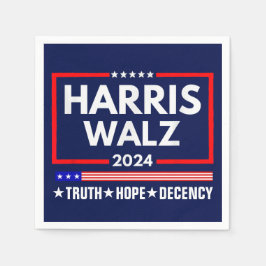 Truth Hope Decency Harris Walz 2024 Pappersservett