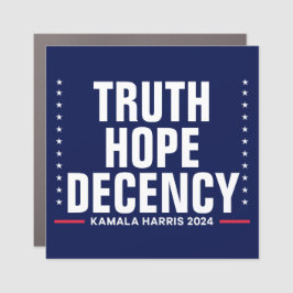 Truth Hope Decency | Harris Walz Blue