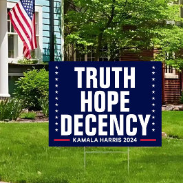 Truth Hope Decency | Harris Walz Blue