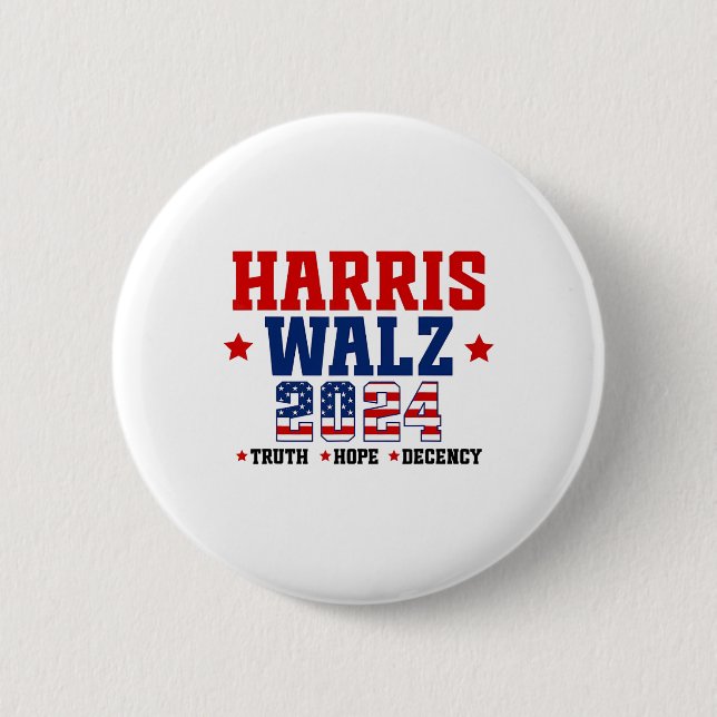 Truth Hope Decency Harris Wheimer Waltz 2024 Val Knapp (Framsida)