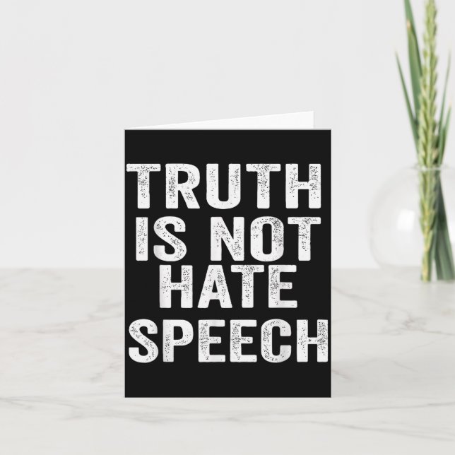 Truth Is Not Hate Speech  Kort (Framsida)