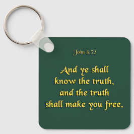Truth Keychain - John 8:32 Nyckelring