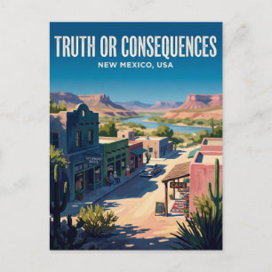 Truth or Consequences USA Vykort