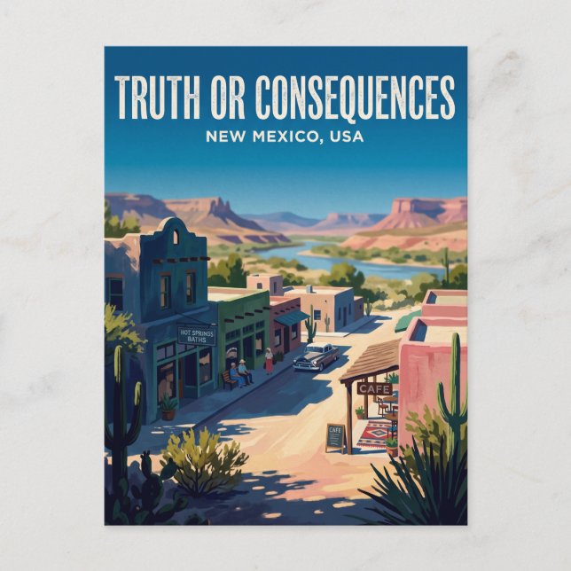 Truth or Consequences USA Vykort (Framsida)