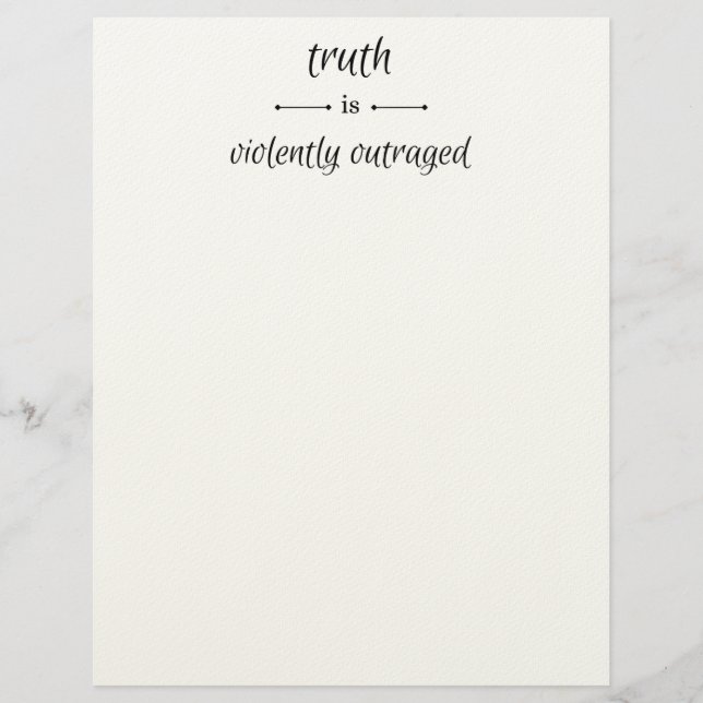 Truth or lie? brevhuvud (Framsida)