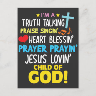 Truth Pising Blating Pray Child of Gud Christian Vykort