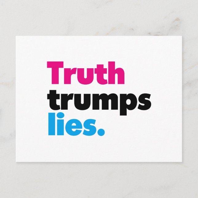 Truth-trummor ljuger vykort (Framsida)