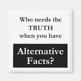 Truth vs. alternativa faktablad, vitt magnet