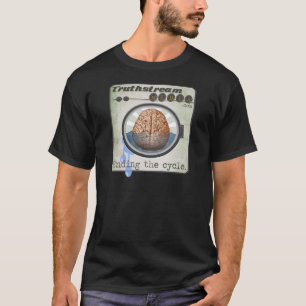 Truthstream massmedia som hjärntvättar logotypen t-shirt