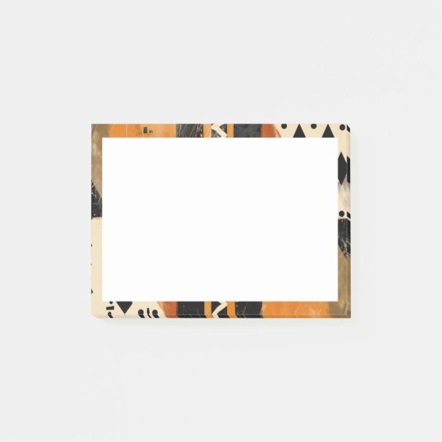 Trutmotiv i svarta och jordtoner post-it block (Framsida)