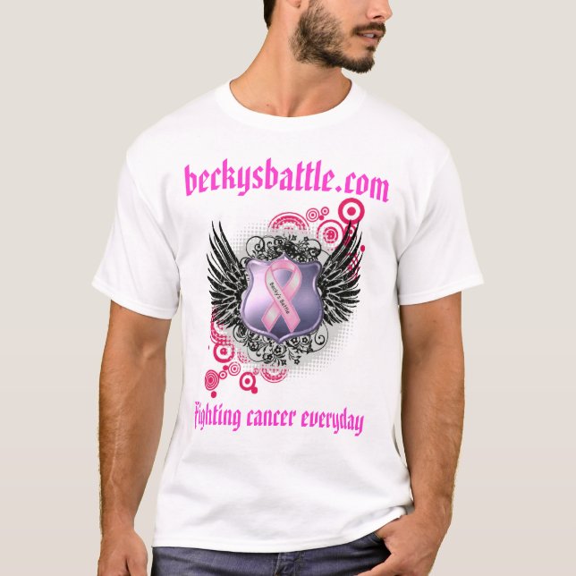 try1 beckysbattle.com som slåss daglig cancer tee (Framsida)