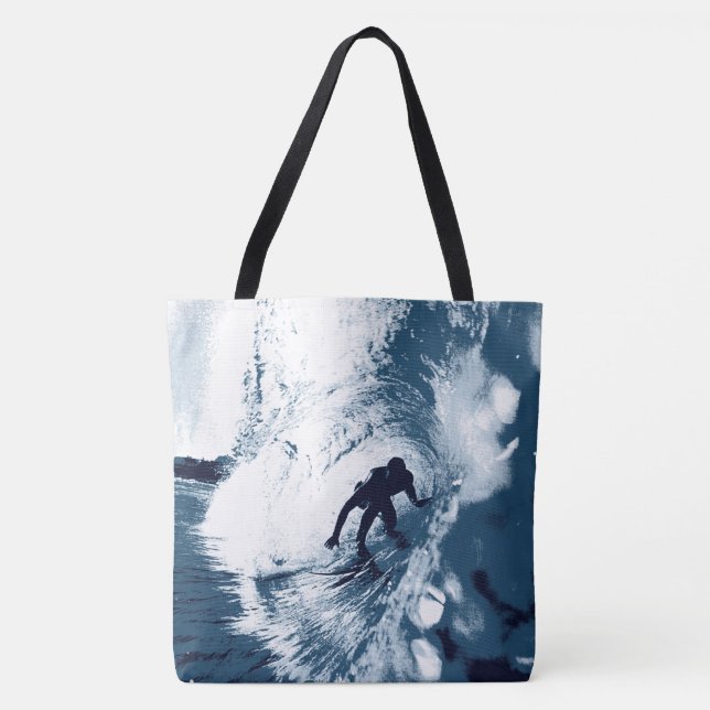 Trybe Tube, Hawaiian Surfer Beach Bag Tygkasse (Framsida)