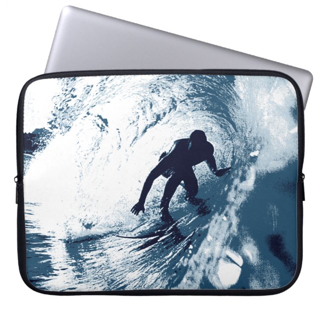 Trybe Tube, Hawaiisk Surfa Graphic Wetdress Laptop Sleeve (Framsidan)