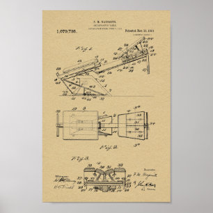 Tryck 1913 för konst för patent för