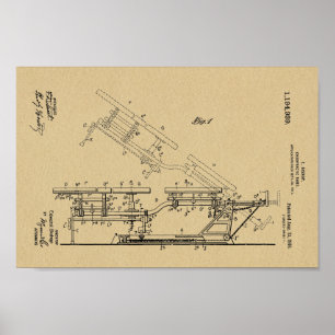Tryck 1916 för konst för patent för