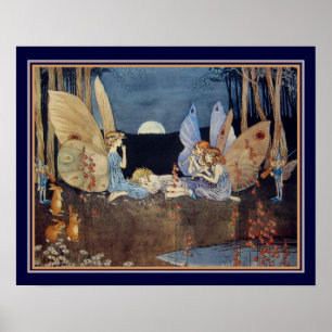 Tryck 1919 för Ca. Ida Outhwaite 16x20 "för feli