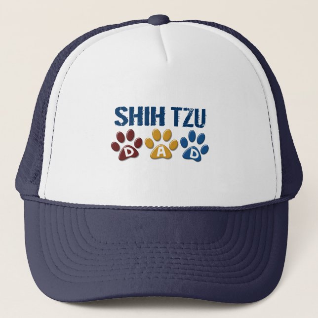 Tryck 1 för SHIH TZU pappatass Keps (Framsida)
