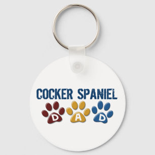 Tryck 1 för tass för COCKERSPANIELSPANIELpappa Nyckelring