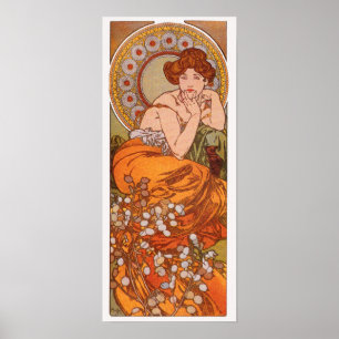 Tryck/affisch: Alphonse Mucha - Topaz Poster
