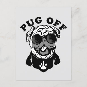 Tryck av Funny Pun Humor för Pug Älskare Vykort