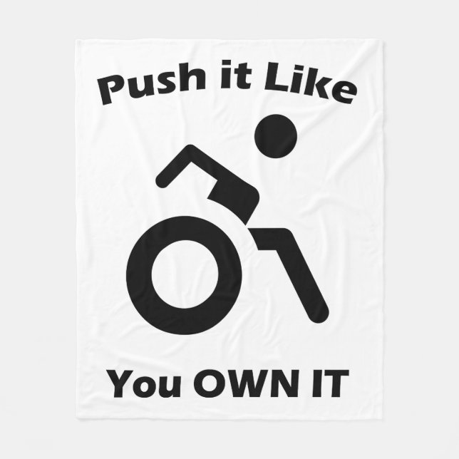 Tryck det som du gör med rullstol. fleecefilt (Framsidan)