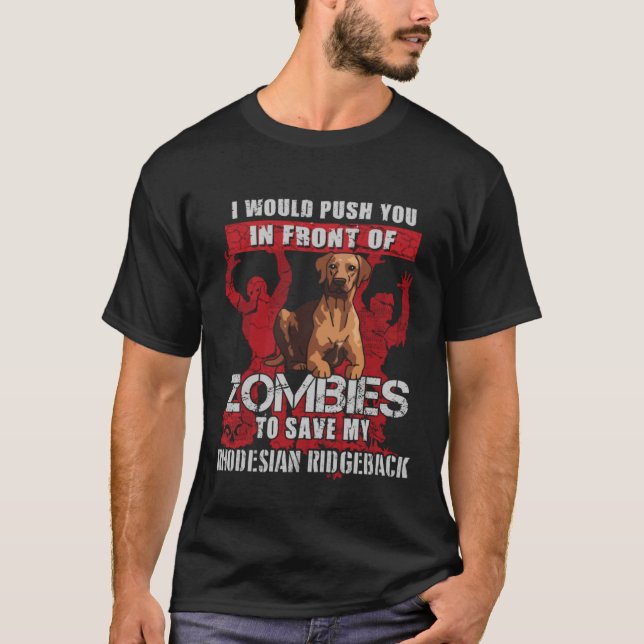 Tryck dig till Zombies för att Spara min rodesiska T Shirt (Framsida)