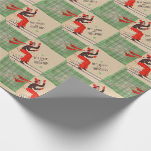 tryck för 50-taljulskier presentpapper