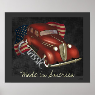 Tryck för affisch för amerikanklassikerbil