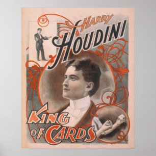 Tryck för affisch för trollkarl för Harry HOUDINI