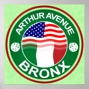 Tryck för Arthur Ave Bronx italienskt
