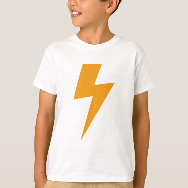 Tryck för åskaenergigult tee shirt (Framsida)