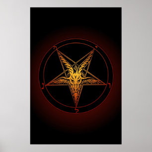 Tryck för Baphomet gammalt stilkonst