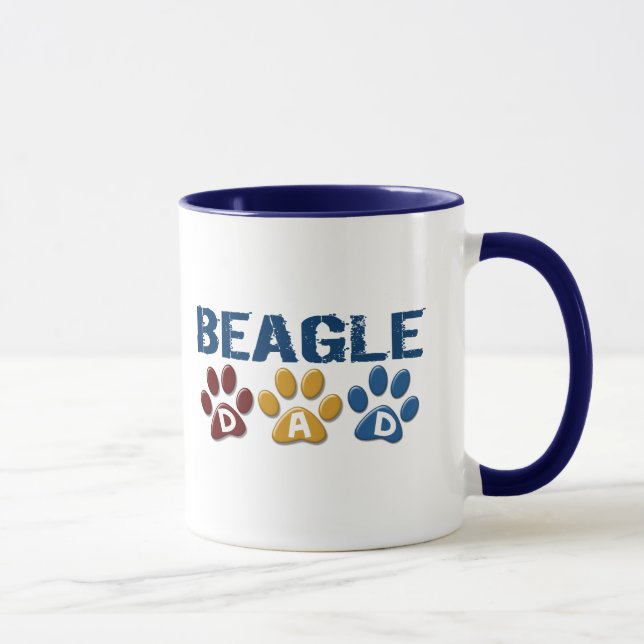 Tryck för BEAGLEPAPPAtass Mugg (Höger)