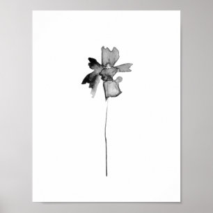 Tryck för blommabläcklithograph