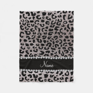 Tryck för cheetah för glitter för fleecefilt