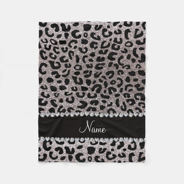 Tryck för cheetah för glitter för fleecefilt (Framsidan)