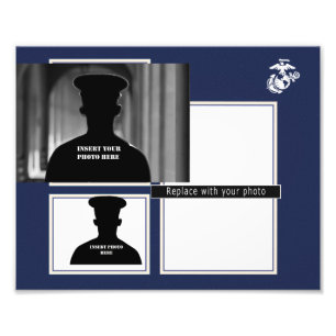 Tryck för Collage för USMC-EGA-foto