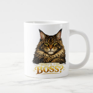 Tryck för en mugg med en Maine Coon katt Jumbo Mugg