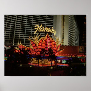 Tryck för FlamingoLas Vegas affisch