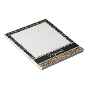 TRYCK för FOTO för Rhinestone för Leopardfläck Anteckningsblock